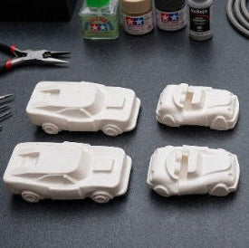 Kit de peinture moulage figurine thème voitures vintage - Création artisanale Activité manuelle pour enfants et adultes