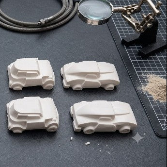 Kit de peinture moulage figurine thème voitures vintage - Création artisanale Activité manuelle pour enfants et adultes