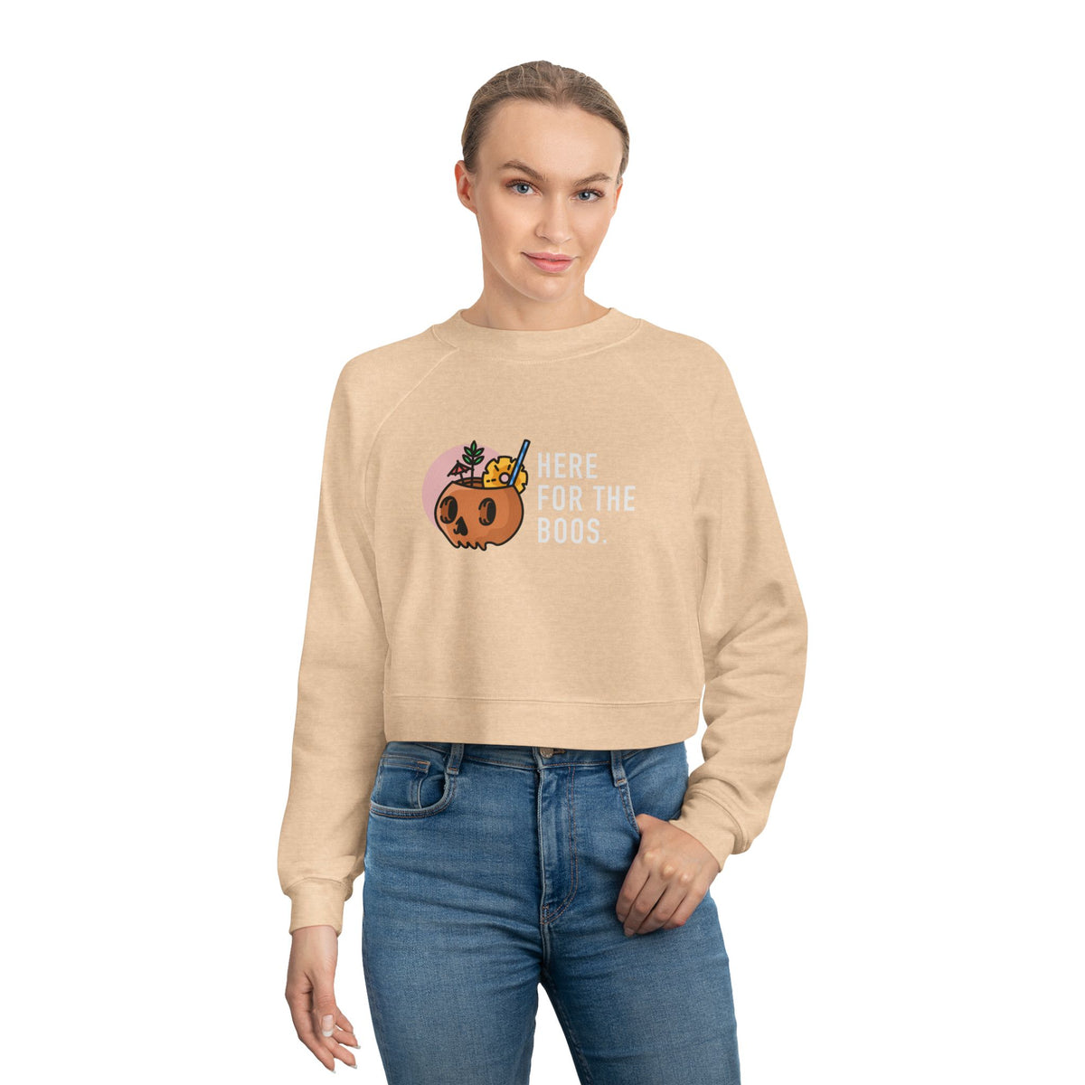 Women's Cropped Fleece Pullover – Cozy Fall Sweatshirt