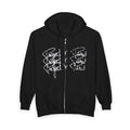 Black Zip-Up Hoodie for Men & Women – Graphic Streetwear Sweatshirt
