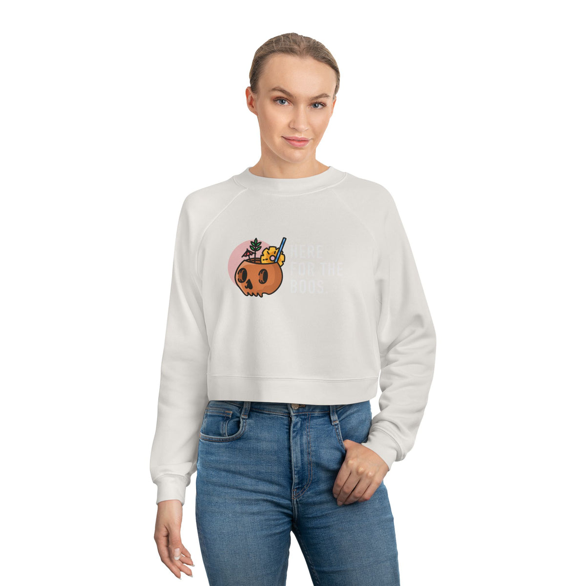 Women's Cropped Fleece Pullover – Cozy Fall Sweatshirt