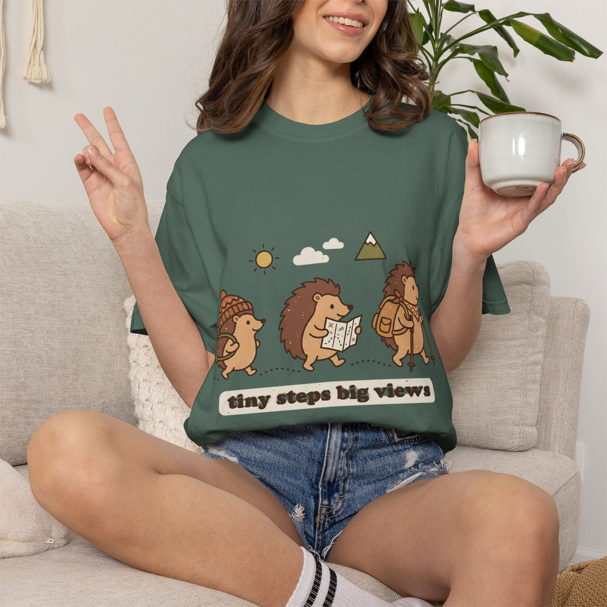 Hedgehog Hiking T-Shirt