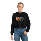 Women's Cropped Fleece Pullover – Cozy Fall Sweatshirt