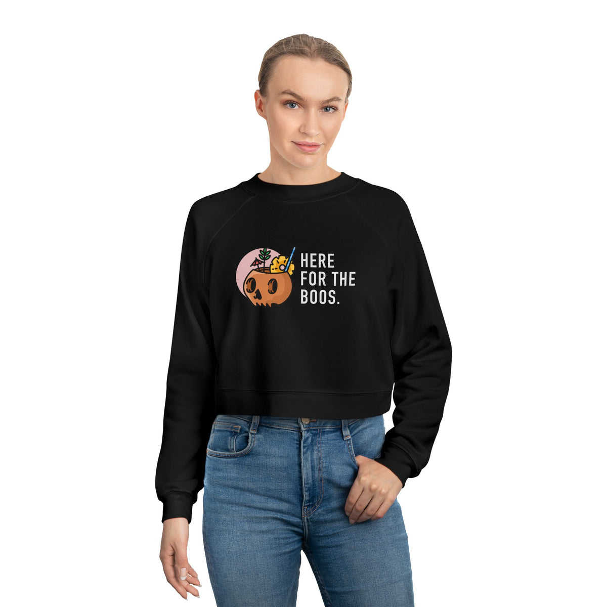 Women's Cropped Fleece Pullover – Cozy Fall Sweatshirt
