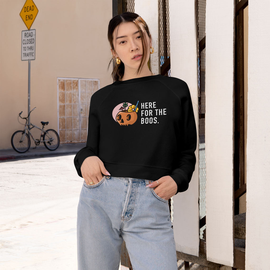 Women's Cropped Fleece Pullover – Cozy Fall Sweatshirt
