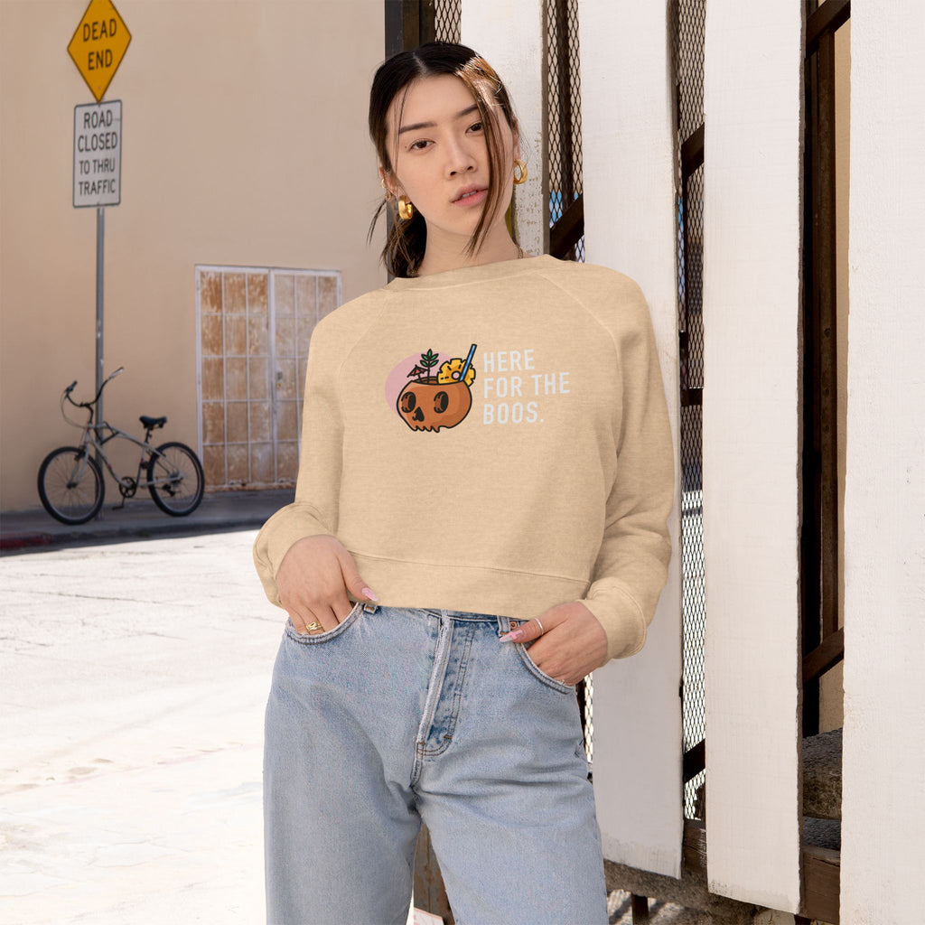 Women's Cropped Fleece Pullover – Cozy Fall Sweatshirt