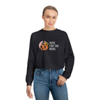 Women's Cropped Fleece Pullover – Cozy Fall Sweatshirt