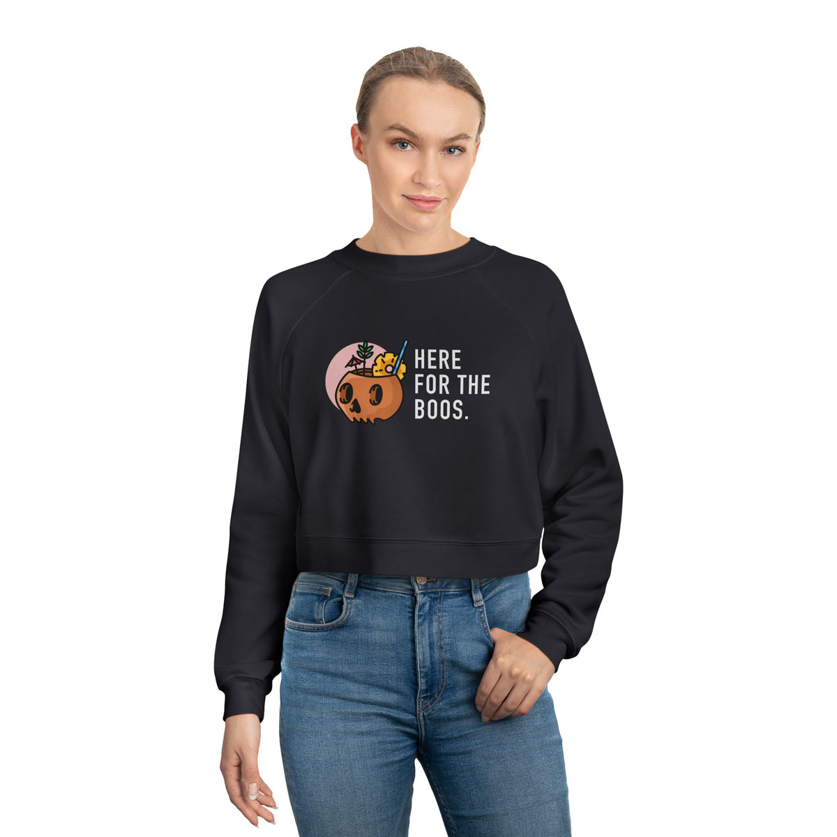Women's Cropped Fleece Pullover – Cozy Fall Sweatshirt