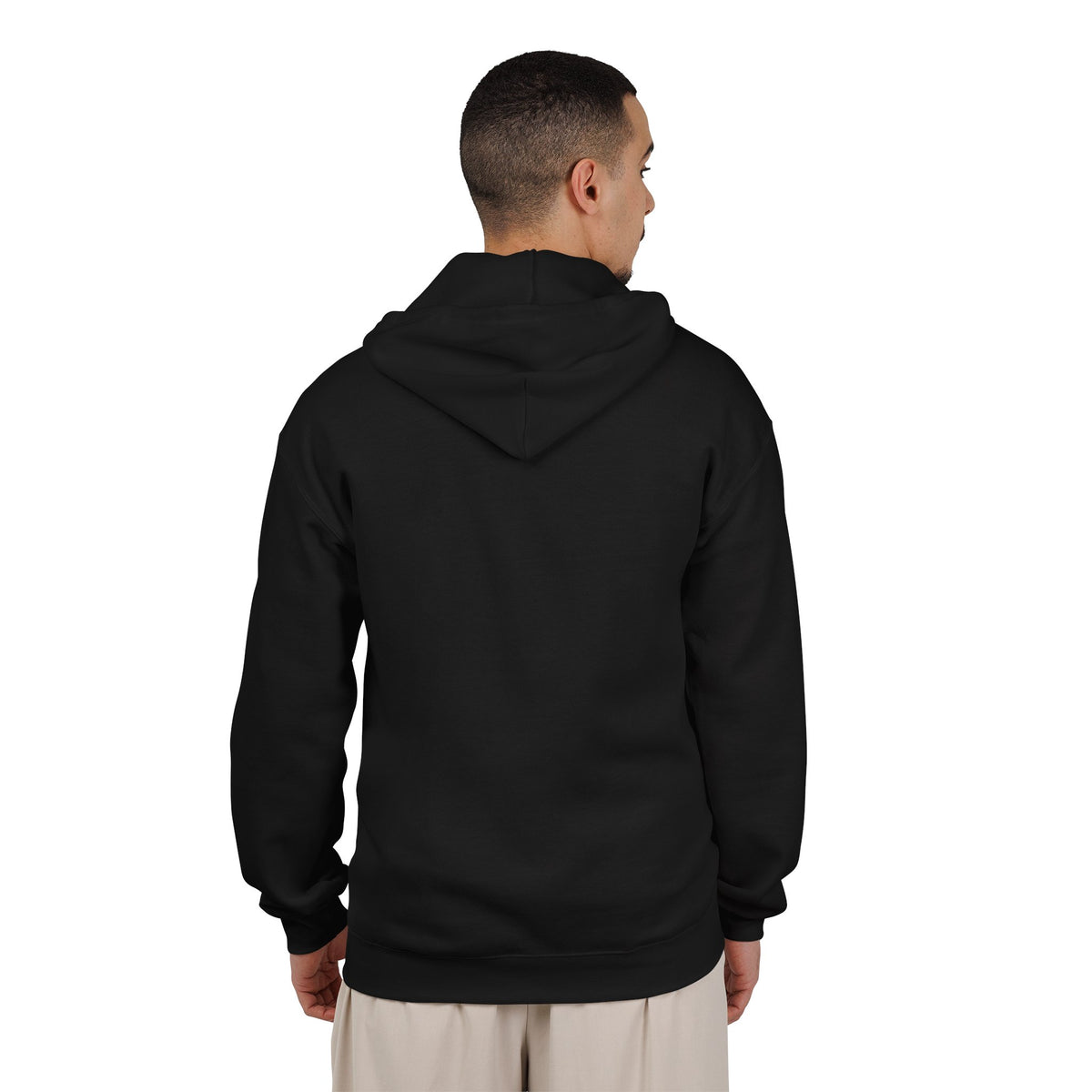 Black Zip-Up Hoodie for Men & Women – Graphic Streetwear Sweatshirt